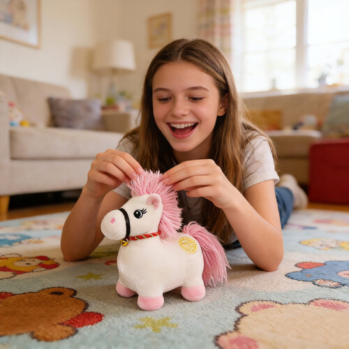 Soft Stuffed Horse Plush Toy with Fu Emblem 2