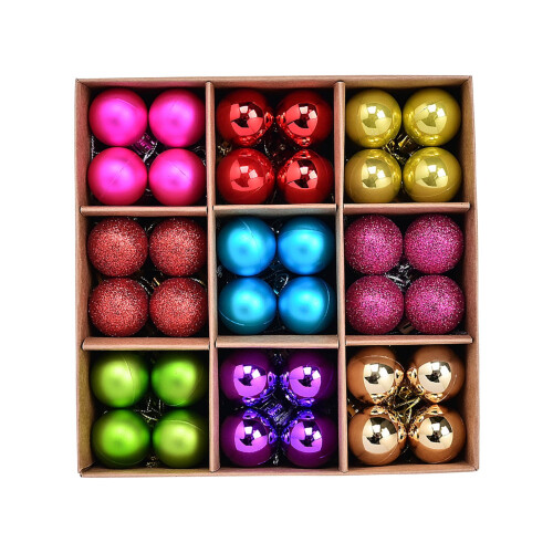 Glass Christmas Ornaments Electroplated 3 cm 72 pcs 1