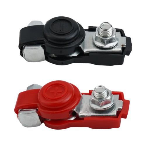 Car Battery Terminal Connector Pair Red Positive Black 1