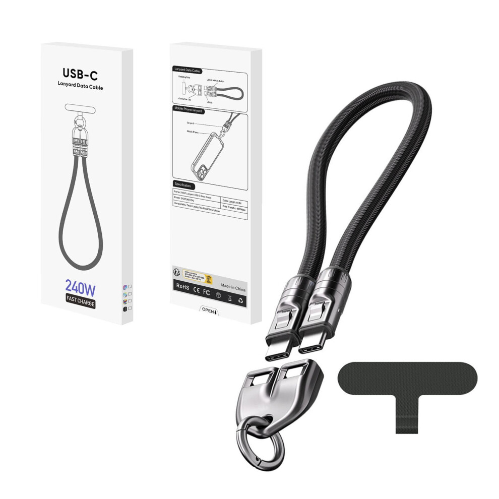 Portable Type C To Type C 240W Charging Solution With Wearable Bracelet Design For Fast Charging Usb C Devices 9009879208273