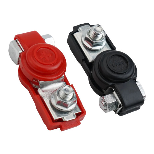 Car Battery Terminal Connector Pair Red Positive Black 2