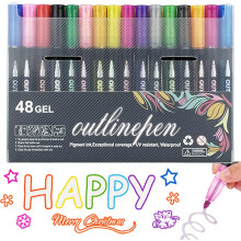 Datumdeem Outliner Pen & Coloring Lightstick – Double-Line Graffiti Pen for Drawing, Cards & Crafts