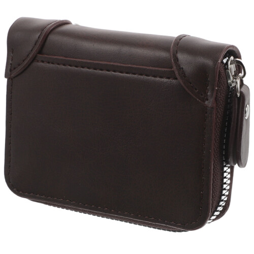 Lightweight Coffee Zipper Card Pouch for Efficient Card Storage
