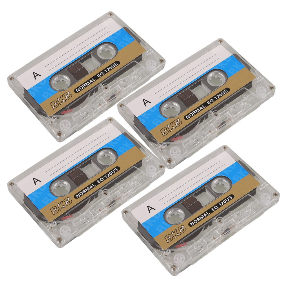 4 Pcs 30-minute Blank Cassette Tape for Recording Speakers Audio