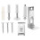 Kit di ferramenta per porte SOPOTUTU in plastica, 1 set 2