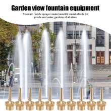10Pcs 1/2 inch DN15 Brass Jet Straight Adjustable Fountain Water Spray Nozzles Pool Nozzles Garden Landscape Decoration Fountain Equipment