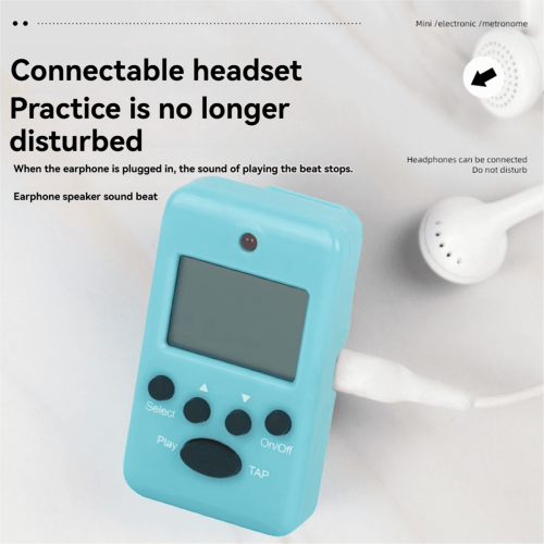 Electronic Metronome Portable Loud Mini Tempo Timer for 1