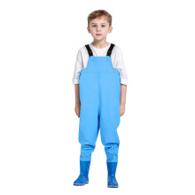 Kids Rain Bib Pants, Toddlers Waterproof Suspender Proof Rain Wear Blue 12-13 Years