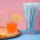 200PCS Summer Savings Under 5 Straws Disposable Plastic Drinking Straws Long Multi-Colored Striped Bedable 4
