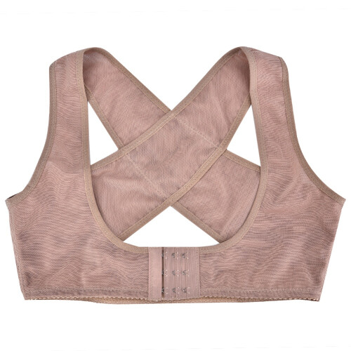 Breathable Fabric Women's High Elastic Shapewear Chest Support Bra Wireless Back Support Full Coverage Bra X Shape Back Design Posture Corrector 1