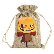 Halloween-Süßigkeitentüten aus Jute mit Kordelzug, Geschenktüten für Süßigkeiten, Mitgebseltüten für Kinder-Halloweenpartys