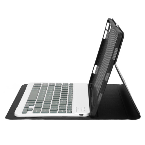 Capa com teclado Bluetooth sem fio para tablets de 9 a 11 polegadas, oferecendo conexão estável e confiável e teclado retroiluminado em cores do 2