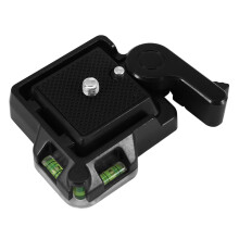 Snabbfrigöringsplatta Plattformsmonterad Basvideokamera Stativ Monopod Kulhuvud för DSLR-Kamera QR40 1/4,3/8 Skruv