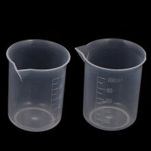 Pacáiste 2 Sorcóir Grádaithe 100ml - Marcanna Tomhais Thar a Bheith Soiléir & Cruinne le haghaidh Taighde Saotharlainne, Oideachais &
