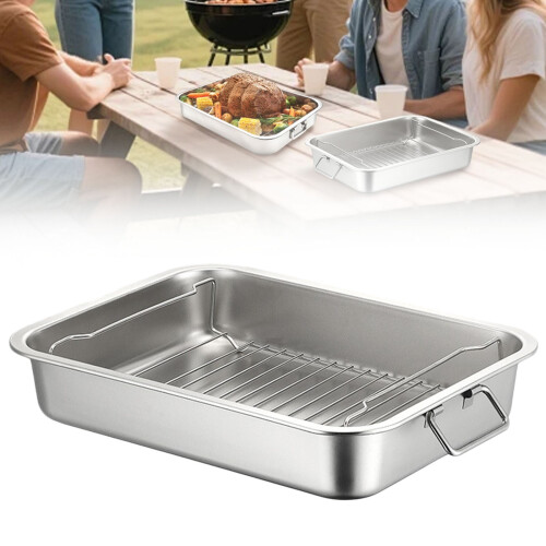Stainless Steel Roasting Pan with Rack 1