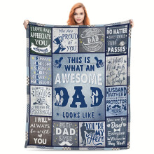 1 st pappafilt som present – fars dag, födelsedag, jul och Thanksgiving – passar alla sängar