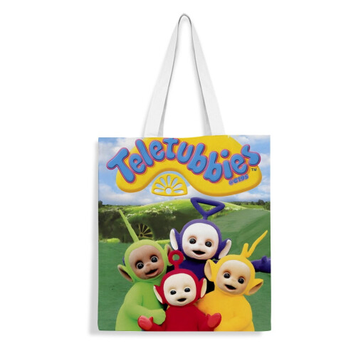 Τσάντα Tote από καμβά Teletubbies – Κομψή επαναχρησιμοποιούμενη γυναικεία τσάντα