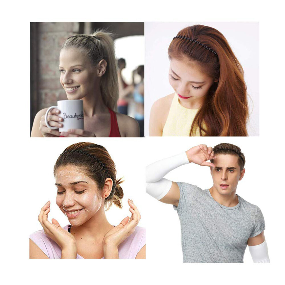 6 Pack Spring Wave Headbands for Men Women