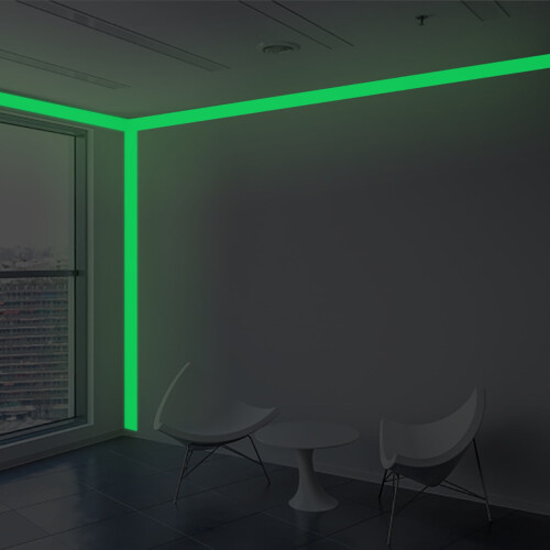 Adesivos de rodapé luminosos Poaug verdes de 78 polegadas 2