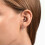 Daith Hoop Earring Sterling Silver Rose Gold White Stone 4