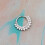 Daith Hoop Earring Sterling Silver Rose Gold White Stone 7