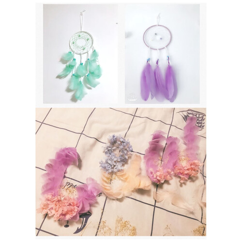 Craft Feathers Assorted Rainbow Colors 50 Pieces 2