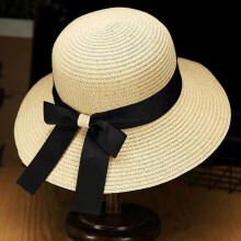 Sun Straw Hat for Kids with Wind Lanyard Wide Brim Foldable Beach Summer Hats Girls UV 50+ Protection Bowknot Cap
