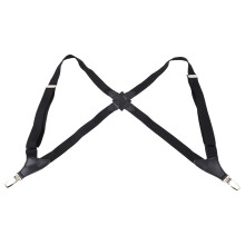 Sturdy Clip-on Trouser Strap Black Unisex Suspenders for Party Decor