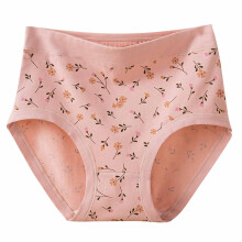High Waist Cotton Underwear for Women Full Coverage Panties Floral Print Briefs
