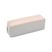 PU Leather Large Capacity Pencil Case – Portable Multifunctional Organizer for Office, School & Desktop Storage, Modern Solid Color Design