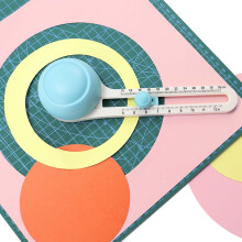 Portable Rotary Circle Cutter Circular Paper Cutter Round Paper for Cardboard Craft Supplies Cards Making Greeting Cards DIY