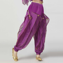 Sequin Dance Costume Pants for Kids, Chiffon, Ages 5