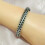 2pcs S925 Sterling Silver Open Bangle Personality Twisted Cuff Bracelet Men-default 2