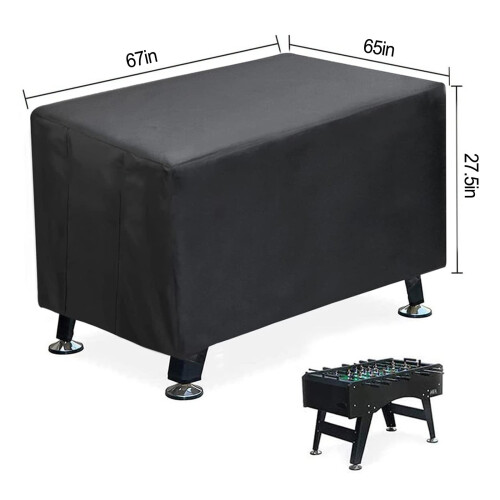 Foosball Table Cover Polyester Waterproof Black 2