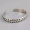 2pcs S925 Sterling Silver Open Bangle Personality Twisted Cuff Bracelet Men-default 5