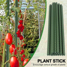 25 Pack Garden Stakes Metal Plastic Coated Plant Cage Supports Climbing for Tomatoes,Trees,Cucumber,Fences,Beans,40cm