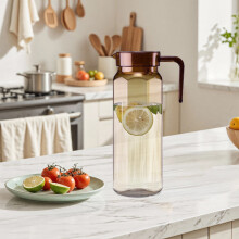 Large Capacity Food-Grade Plastic Pitcher for Tea, Juice, Milk – with Lid & Handle, Fridge Storage, Home/Restaurant Use