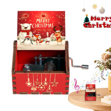 Wooden Retro Hand-Crank Music Box – Vintage Musical Gift for Kids, Family, Friends, Lovers – Perfect for Birthday, Christmas, Thanksgiving