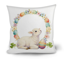 Easter-Themed DIY Draw-on Cotton Pillowcase (18x18 in), Washable, Colorable for Kids Craft & Party Decoration – Compatible with Easter
