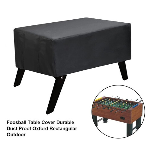 Foosball Table Cover Polyester Waterproof Black