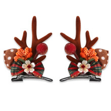 Christmas Hair Clip with Reindeer Antlers – Cute Holiday Headwear, Xmas Party Decoration & Gift for Girls, compatible with all hair types