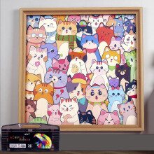 Wooden Hand-Painted Jigsaw Puzzle Photo Frame 10 ml