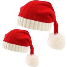 2 Pcs Christmas Knit Cap Parent Beanie Hats Thanksgiving Winter Knitted Warm Hat Family Ski Cap