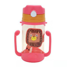 Straw Cup 400ml Cup Water Bottle For Leak Proof Cup With Handle Sippy Cup For Toddlers Cartoon Portable Leak Proof Straw Sippy CupRedOne Size
