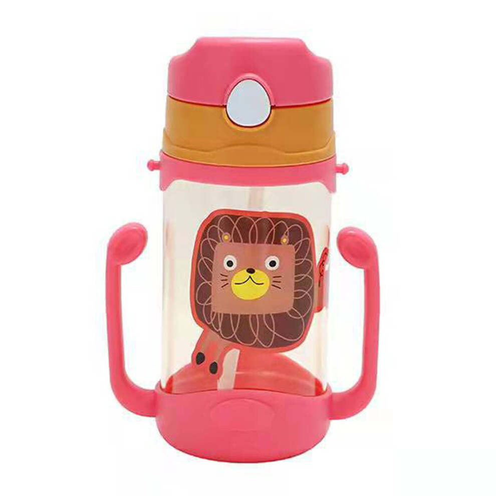Straw Cup 400ml Cup Water Bottle For Leak Proof Cup With Handle Sippy Cup For Toddlers Cartoon Portable Leak Proof Straw Sippy CupRedOne Size