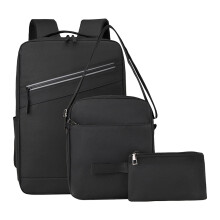YZHMYR 3-Piece Spliced Business Backpack Set – Large Capacity, Compatible with Laptop, for Office, Commute, Travel & School