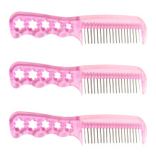 Pink Wig Brush for Synthetic Wigs Comfortable Grip Portable Doll Hair Comb Ideal for Barbers and Personal Use