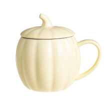 Cute Pumpkin Cup with Lid Yellow A, Glass&Bottle,