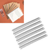 50pcs Double Loop Wire Binding Spines 180 Sheets Capacity 19mm Black