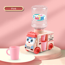 (Pink, School Bus) Kids Mini Water Dispenser Toy, Pretend Play Gift for Boys & Girls